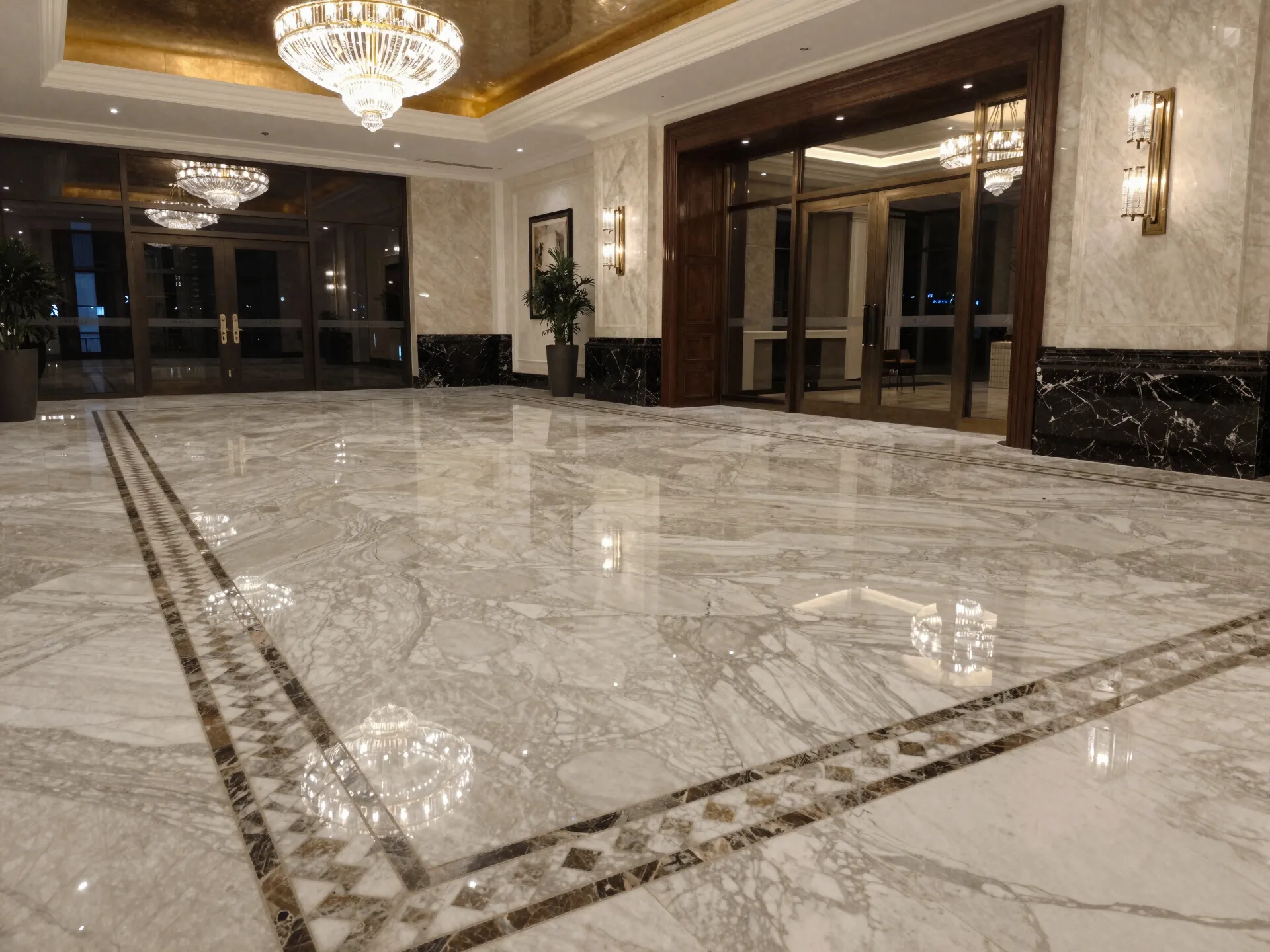 Luxury Condo — Lobby Tile Installation